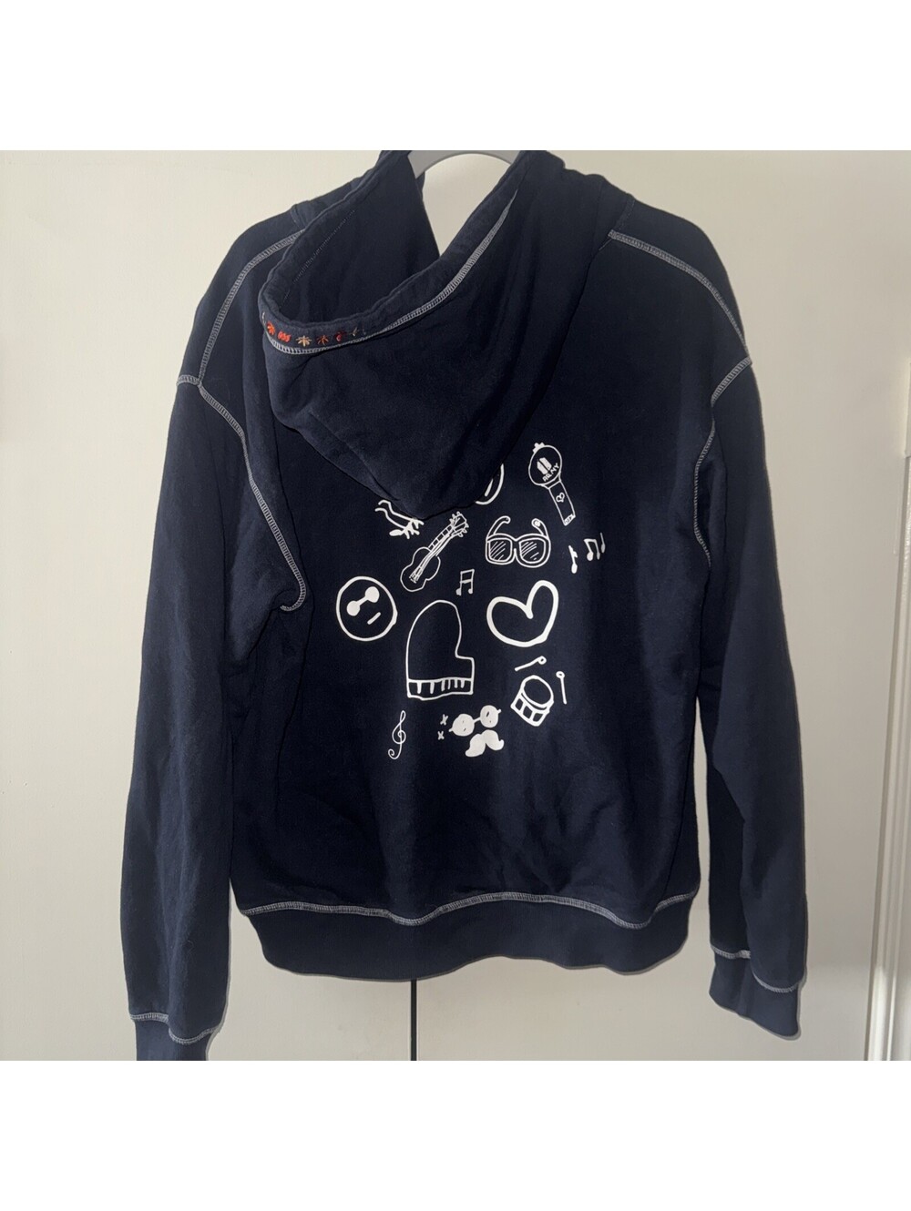 Official BTS Permission To Dance On Stage Zip Up Hoodie Navy Blue XL PTD Merch